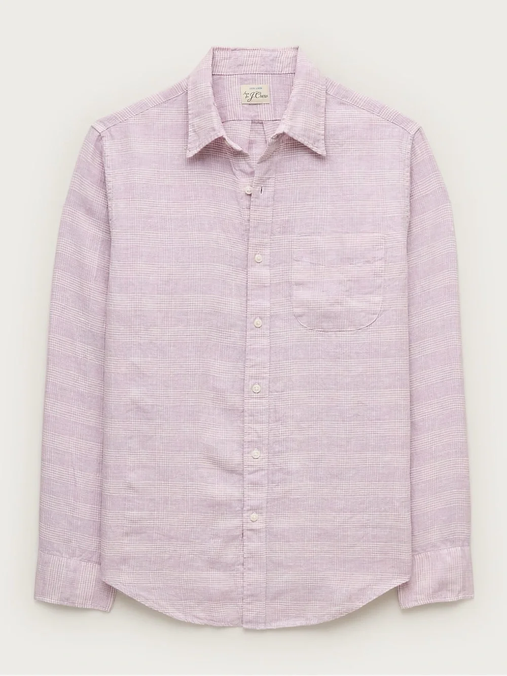 J. CREW Linen point-collar shirt in Glen Plaid Size M NWT $178 CT991
